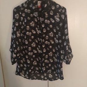 Spooky Skull Blouse